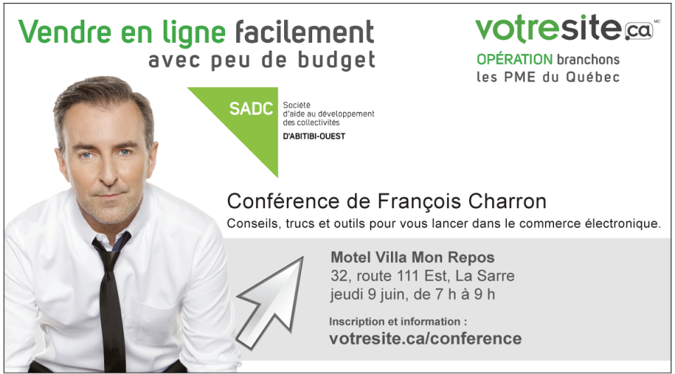 Conférence de François Charron – Vendre en ligne facilement avec peu de budget