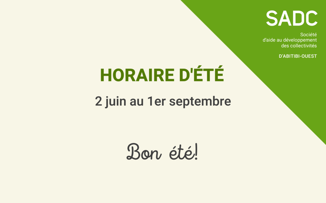 Horaire d&rsquo;été