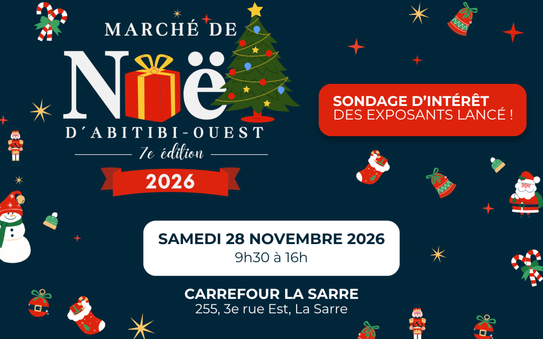 Marché de Noël d&rsquo;Abitibi-Ouest 2026 / Pré-inscriptions