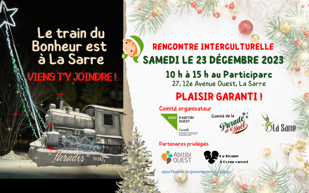 Le 23 décembre 2023, le train du bonheur est à La Sarre